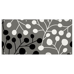 Abstract Nature Black White Banner And Sign 8  X 4 