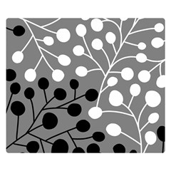 Abstract Nature Black White Premium Plush Fleece Blanket (small) by Maspions