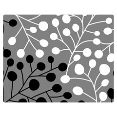 Abstract Nature Black White Premium Plush Fleece Blanket (medium) by Maspions