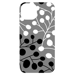 Abstract Nature Black White Iphone 14 Black Uv Print Case