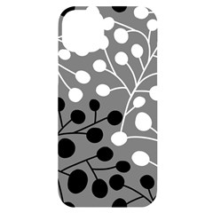 Abstract Nature Black White Iphone 14 Plus Black Uv Print Case