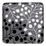 Abstract Nature Black White Square Glass Fridge Magnet (4 pack) Front