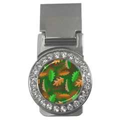 Leaves Foliage Pattern Oak Autumn Money Clips (cz) 