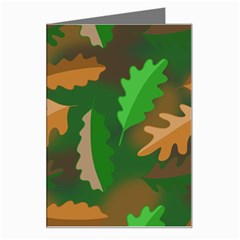 Leaves Foliage Pattern Oak Autumn Greeting Card by Maspions