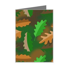 Leaves Foliage Pattern Oak Autumn Mini Greeting Card