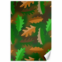 Leaves Foliage Pattern Oak Autumn Canvas 12  X 18 