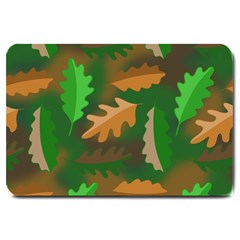 Leaves Foliage Pattern Oak Autumn Large Doormat by Maspions