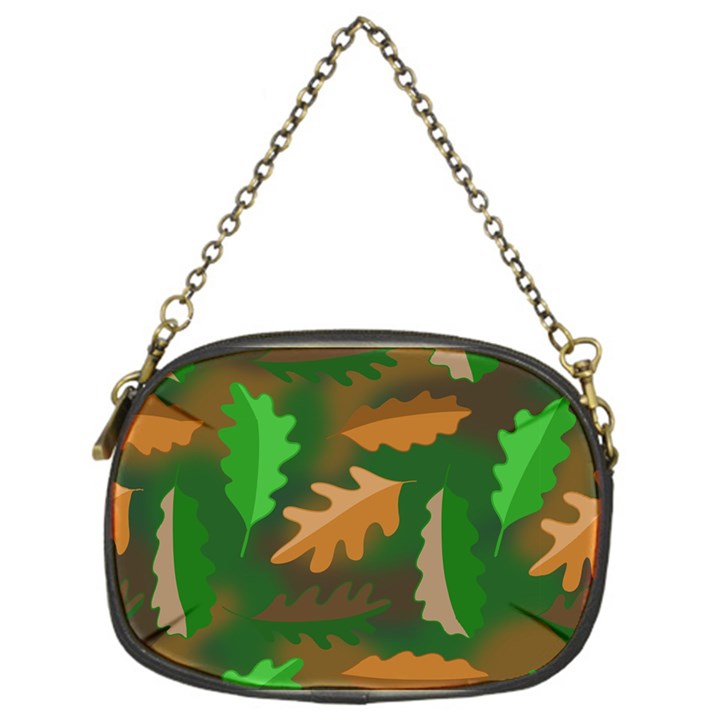 Leaves Foliage Pattern Oak Autumn Chain Purse (One Side)