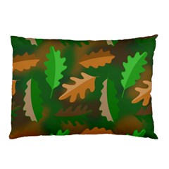 Leaves Foliage Pattern Oak Autumn Pillow Case by Maspions