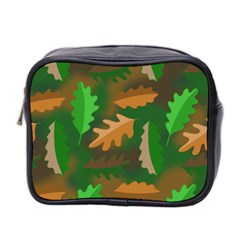 Leaves Foliage Pattern Oak Autumn Mini Toiletries Bag (two Sides)