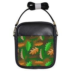 Leaves Foliage Pattern Oak Autumn Girls Sling Bag