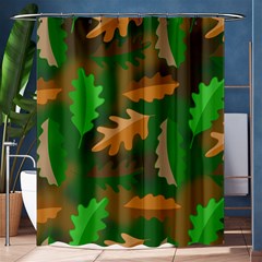 Leaves Foliage Pattern Oak Autumn Shower Curtain 60  X 72  (medium)  by Maspions