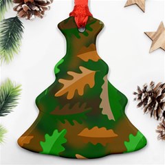 Leaves Foliage Pattern Oak Autumn Ornament (christmas Tree) 