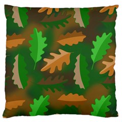 Leaves Foliage Pattern Oak Autumn Large Cushion Case (one Side)