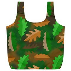 Leaves Foliage Pattern Oak Autumn Full Print Recycle Bag (xl)