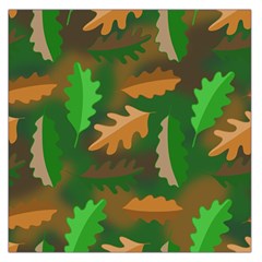 Leaves Foliage Pattern Oak Autumn Square Satin Scarf (36  X 36 ) by Maspions