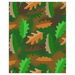 Leaves Foliage Pattern Oak Autumn Drawstring Bag (small)