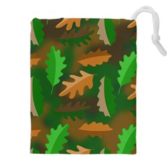 Leaves Foliage Pattern Oak Autumn Drawstring Pouch (5xl)