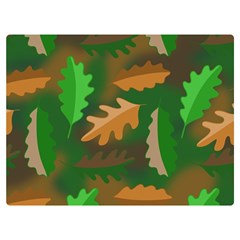 Leaves Foliage Pattern Oak Autumn Two Sides Premium Plush Fleece Blanket (baby Size) by Maspions