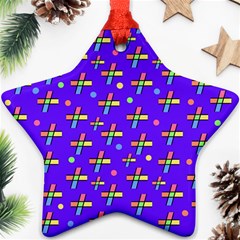 Abstract Background Cross Hashtag Ornament (star)