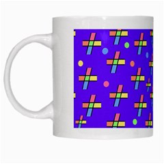 Abstract Background Cross Hashtag White Mug