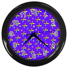 Abstract Background Cross Hashtag Wall Clock (black) by Maspions