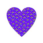 Abstract Background Cross Hashtag Heart Magnet Front