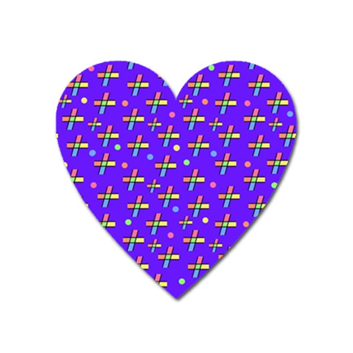 Abstract Background Cross Hashtag Heart Magnet