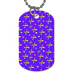 Abstract Background Cross Hashtag Dog Tag (one Side) by Maspions