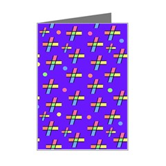 Abstract Background Cross Hashtag Mini Greeting Card by Maspions