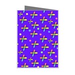 Abstract Background Cross Hashtag Mini Greeting Card Right