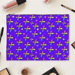 Abstract Background Cross Hashtag Cosmetic Bag (xl)