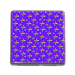 Abstract Background Cross Hashtag Memory Card Reader (square 5 Slot)