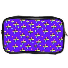 Abstract Background Cross Hashtag Toiletries Bag (one Side)