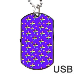 Abstract Background Cross Hashtag Dog Tag Usb Flash (one Side)