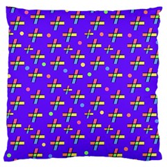 Abstract Background Cross Hashtag Large Premium Plush Fleece Cushion Case (one Side)