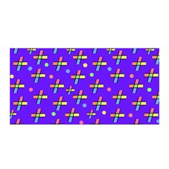 Abstract Background Cross Hashtag Satin Wrap 35  X 70 