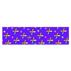 Abstract Background Cross Hashtag Oblong Satin Scarf (16  X 60 )