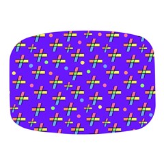 Abstract Background Cross Hashtag Mini Square Pill Box