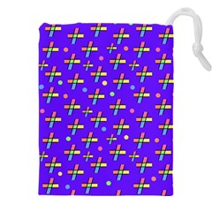 Abstract Background Cross Hashtag Drawstring Pouch (5xl)