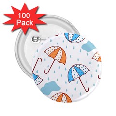 Rain Umbrella Pattern Water 2 25  Buttons (100 Pack)  by Maspions