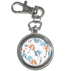 Rain Umbrella Pattern Water Key Chain Watches