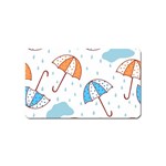 Rain Umbrella Pattern Water Magnet (Name Card) Front