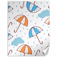 Rain Umbrella Pattern Water Canvas 36  X 48 