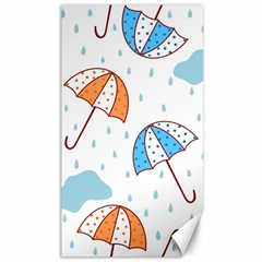 Rain Umbrella Pattern Water Canvas 40  X 72 