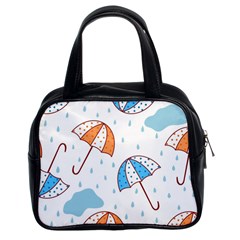 Rain Umbrella Pattern Water Classic Handbag (two Sides)