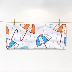 Rain Umbrella Pattern Water Hand Towel