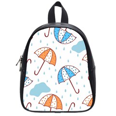 Rain Umbrella Pattern Water School Bag (small)