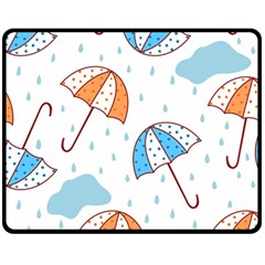 Rain Umbrella Pattern Water Fleece Blanket (medium)