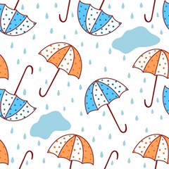 Rain Umbrella Pattern Water Play Mat (rectangle)